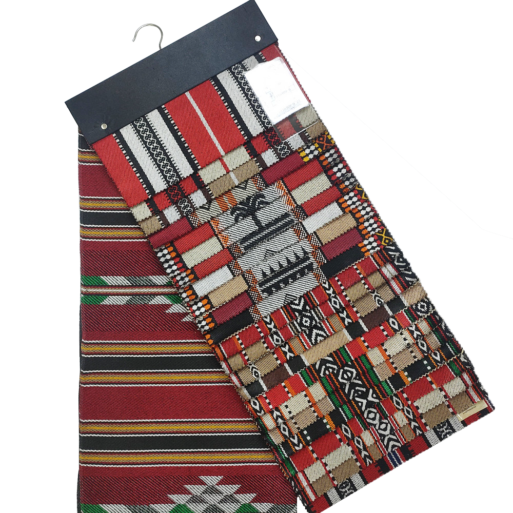 CATTON STRIPE POLLAIM CATTON JACQUARD SADU Sadu le haghaidh tolg nó puball agus mála