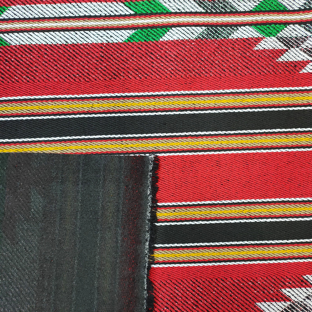Stíl Araibis Sadu Polyester Cotton Snáth abhras Daite Jacquard Fabraic le haghaidh tolg agus mála