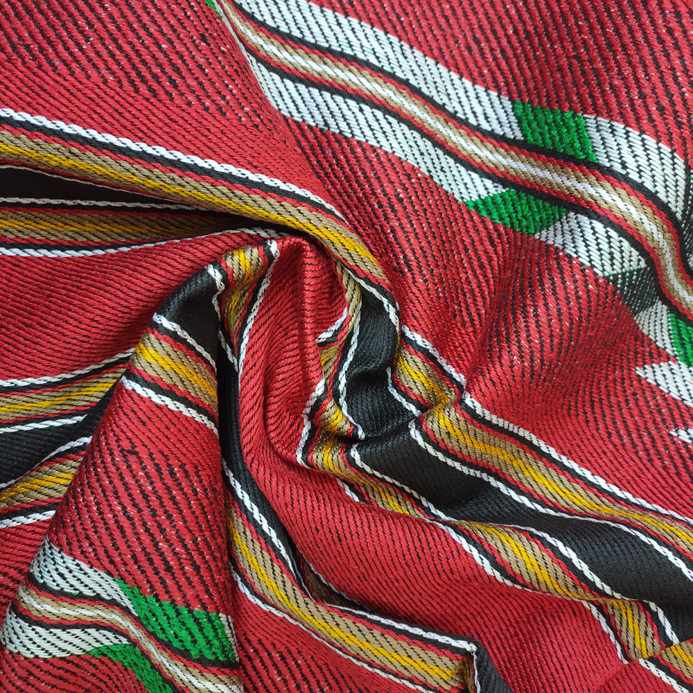 Stíl Araibis Sadu Polyester Cotton Snáth abhras Daite Jacquard Fabraic le haghaidh tolg agus mála